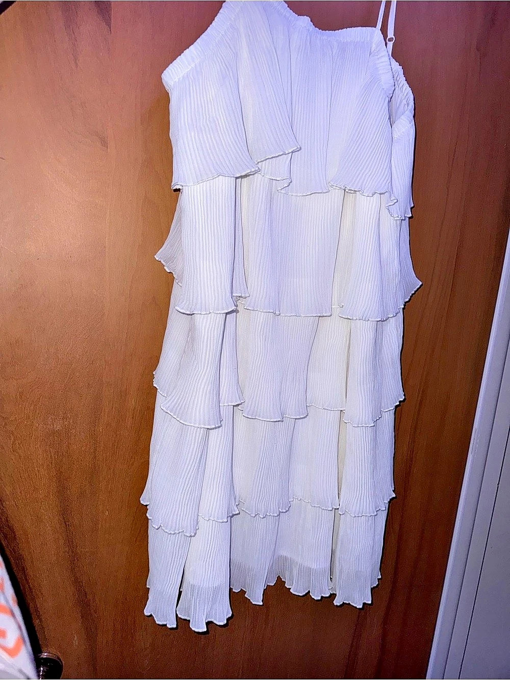 White Tiered Maxi Dress Like New